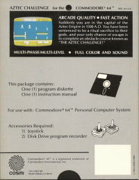 Aztec Commodore 64 US box art